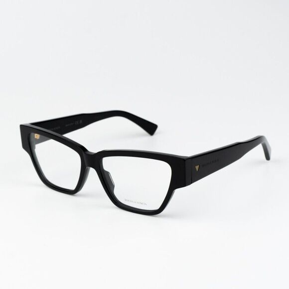 NEW Bottega Veneta BV1288O 001 Black Cat Eye Unisex Eyeglasses - Picture 4 of 11